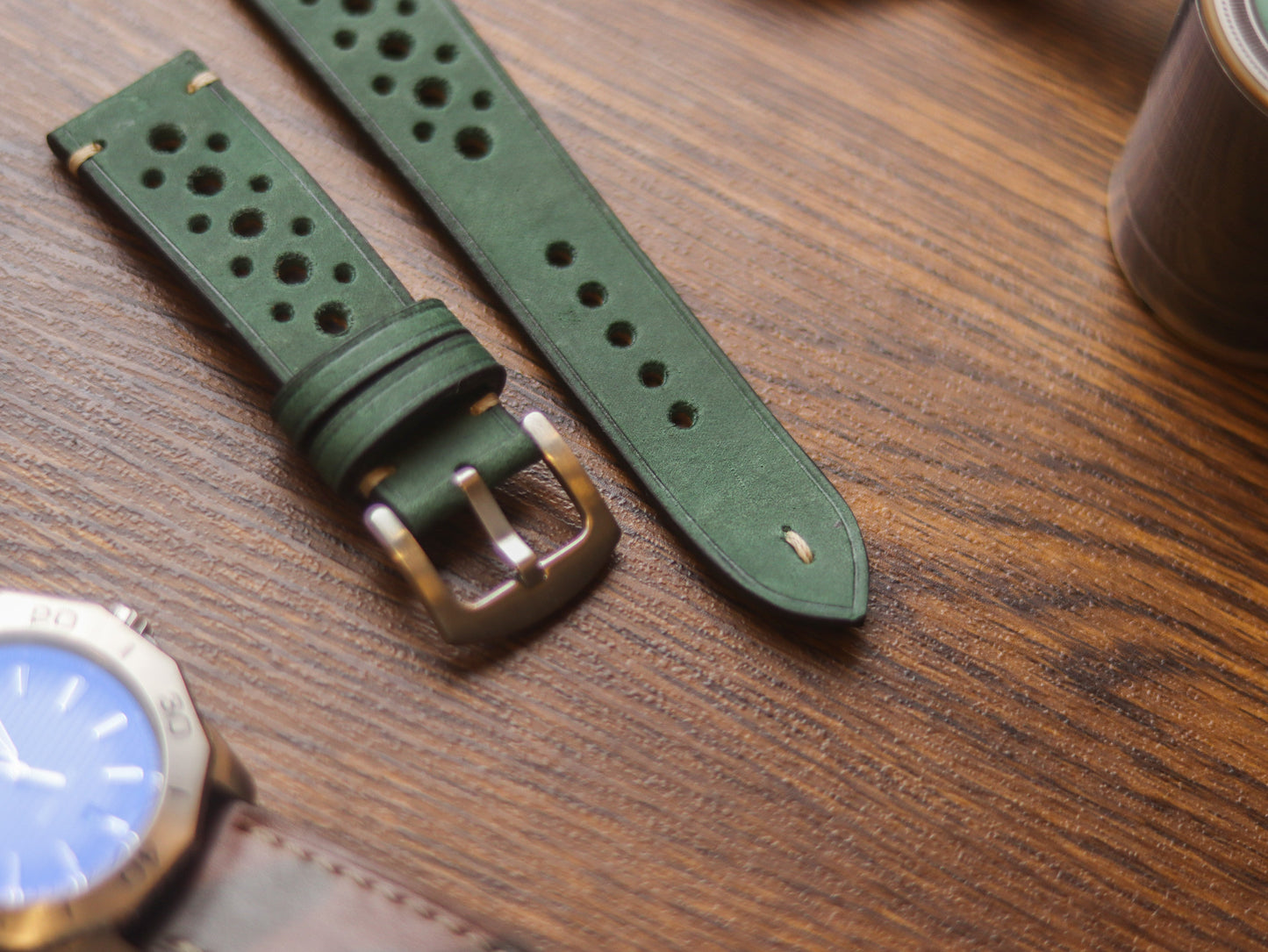 AVOCADO GREEN HAND-CRAFTED WATCH STRAPS - RALLY
