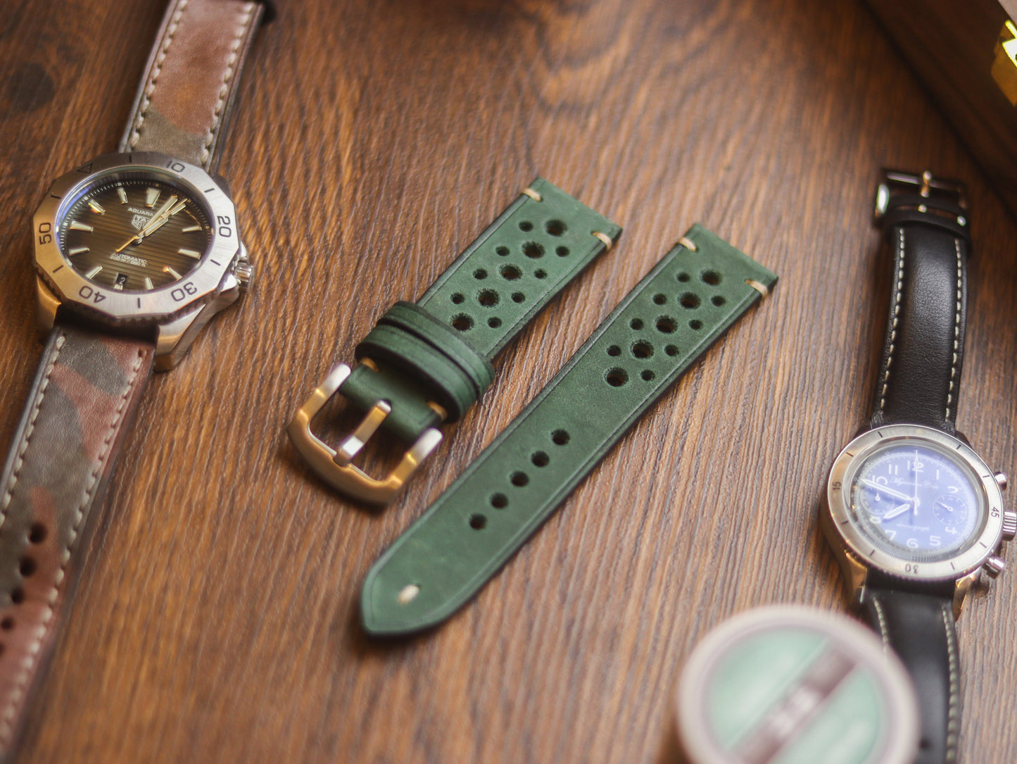 AVOCADO GREEN HAND-CRAFTED WATCH STRAPS - RALLY