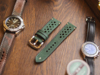 AVOCADO GREEN HAND-CRAFTED WATCH STRAPS - RALLY