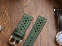 AVOCADO GREEN HAND-CRAFTED WATCH STRAPS - RALLY