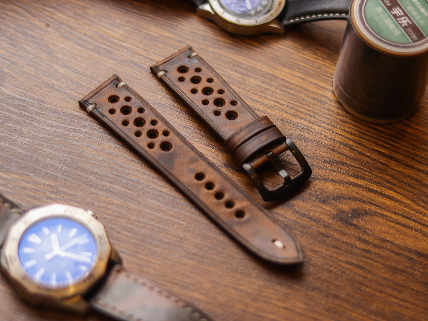 CRAZY BROWN HAND-CRAFTED WATCH STRAPS - RALLY