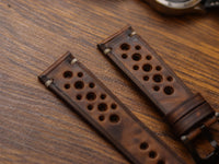 CRAZY BROWN HAND-CRAFTED WATCH STRAPS - RALLY