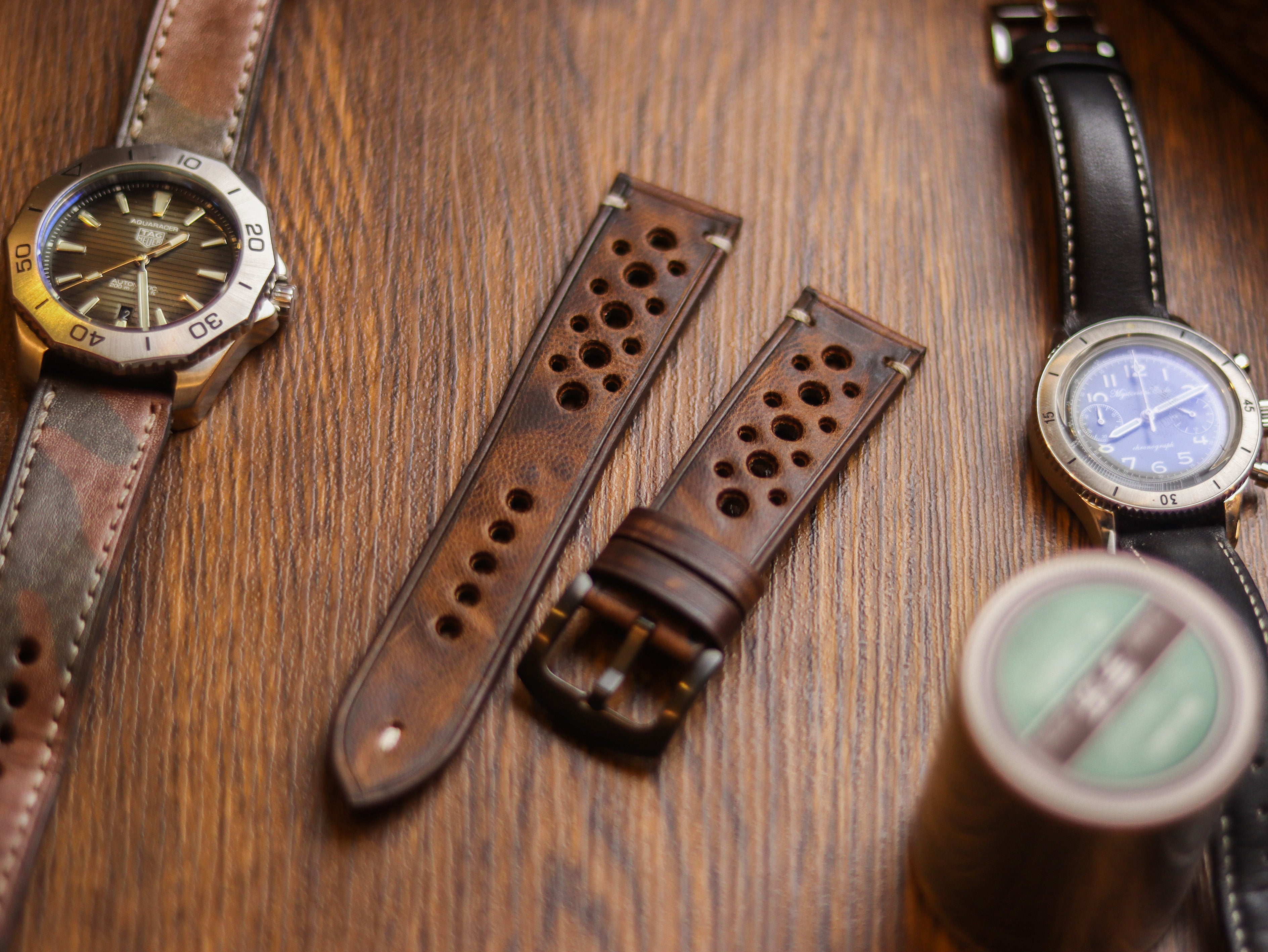 CRAZY BROWN HAND-CRAFTED WATCH STRAPS - RALLY