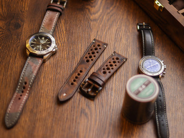 CRAZY BROWN HAND-CRAFTED WATCH STRAPS - RALLY