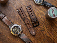 CRAZY BROWN HAND-CRAFTED WATCH STRAPS - RALLY