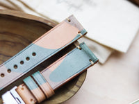 ITALIAN WAXED CAMOUFLAGE HAND-CRAFTED STRAPS MINIMAL STITCHED - MILITARY GREEN (Copy)