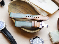 ITALIAN WAXED CAMOUFLAGE HAND-CRAFTED STRAPS FULL STITCHED - MILITARY GREEN (Copy)