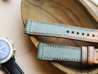 ITALIAN WAXED CAMOUFLAGE HAND-CRAFTED STRAPS FULL STITCHED - MILITARY GREEN (Copy)