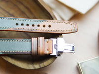 ITALIAN WAXED CAMOUFLAGE HAND-CRAFTED STRAPS FULL STITCHED - MILITARY GREEN (Copy)