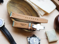 ITALIAN WAXED CAMOUFLAGE HAND-CRAFTED STRAPS FULL STITCHED - MILITARY GREEN (Copy)