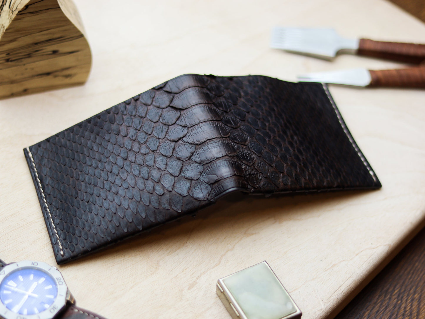 ATTICUS - HICKORY BROWN PYTHON SKIN