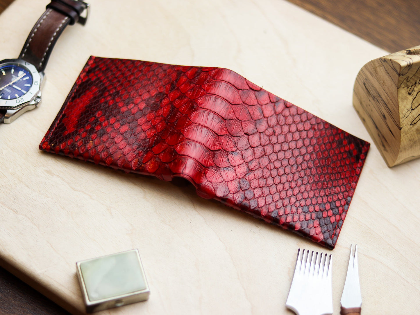 ATTICUS - VENETIAN RED PYTHON SKIN