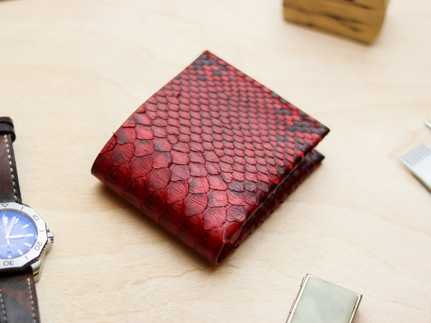 ATTICUS - VENETIAN RED PYTHON SKIN