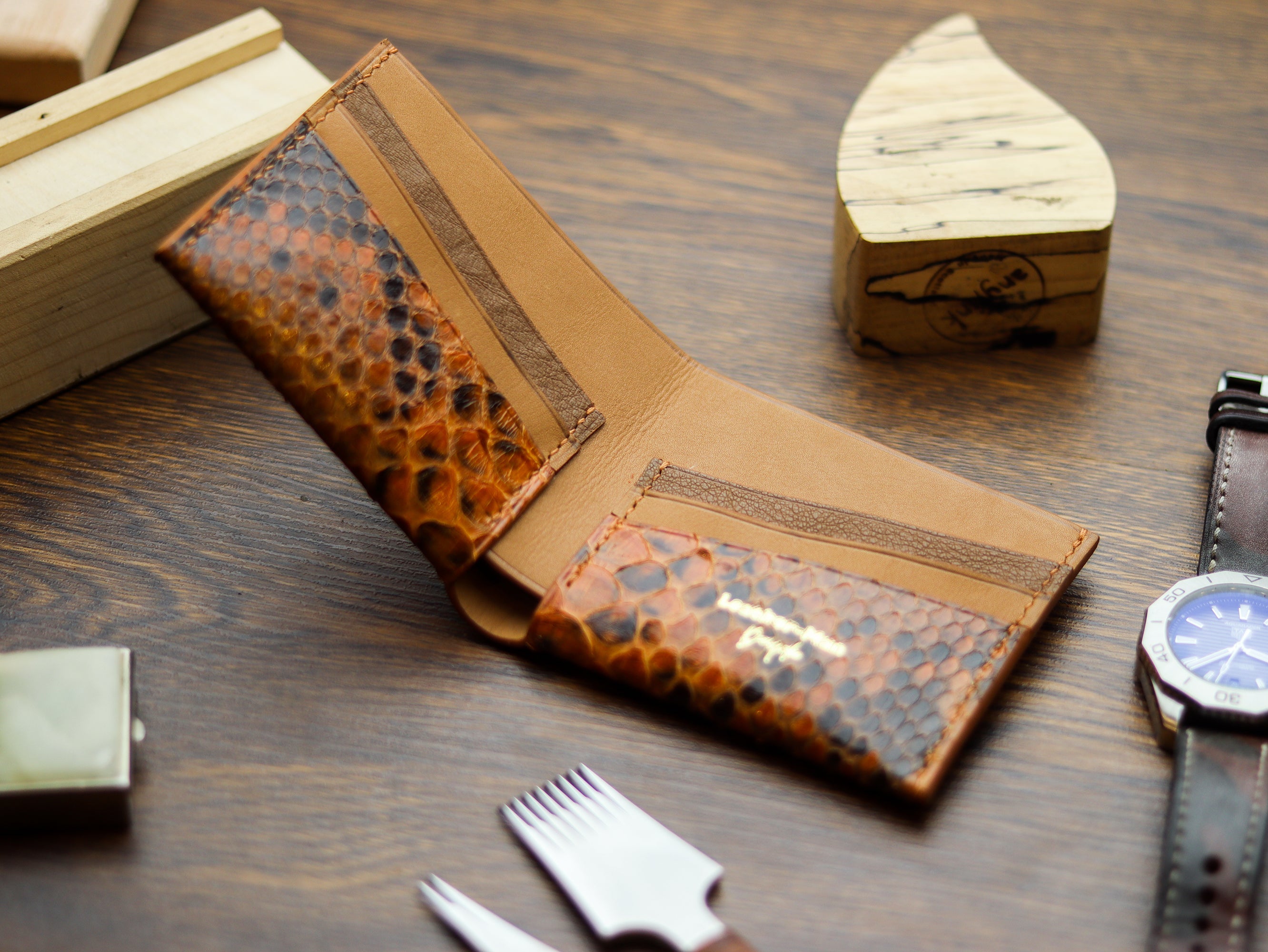 ATTICUS - COPPER BROWN PYTHON SKIN
