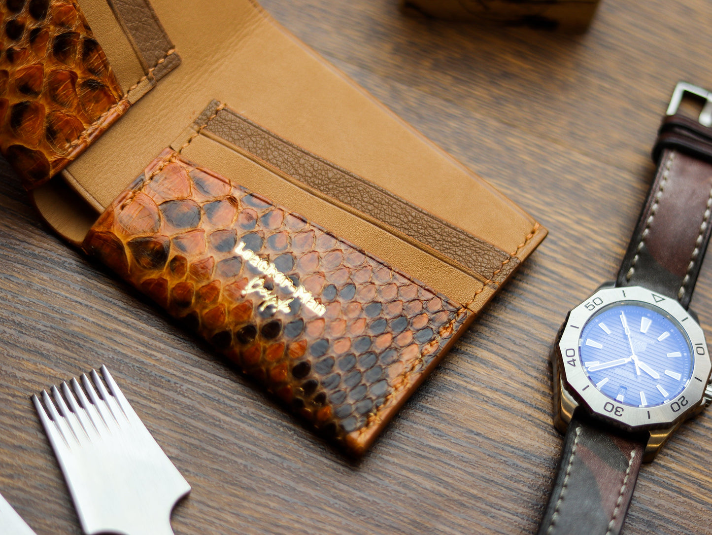 ATTICUS - COPPER BROWN PYTHON SKIN
