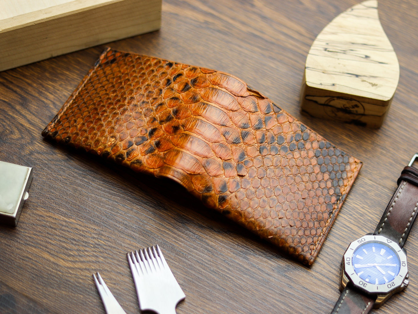 ATTICUS - COPPER BROWN PYTHON SKIN