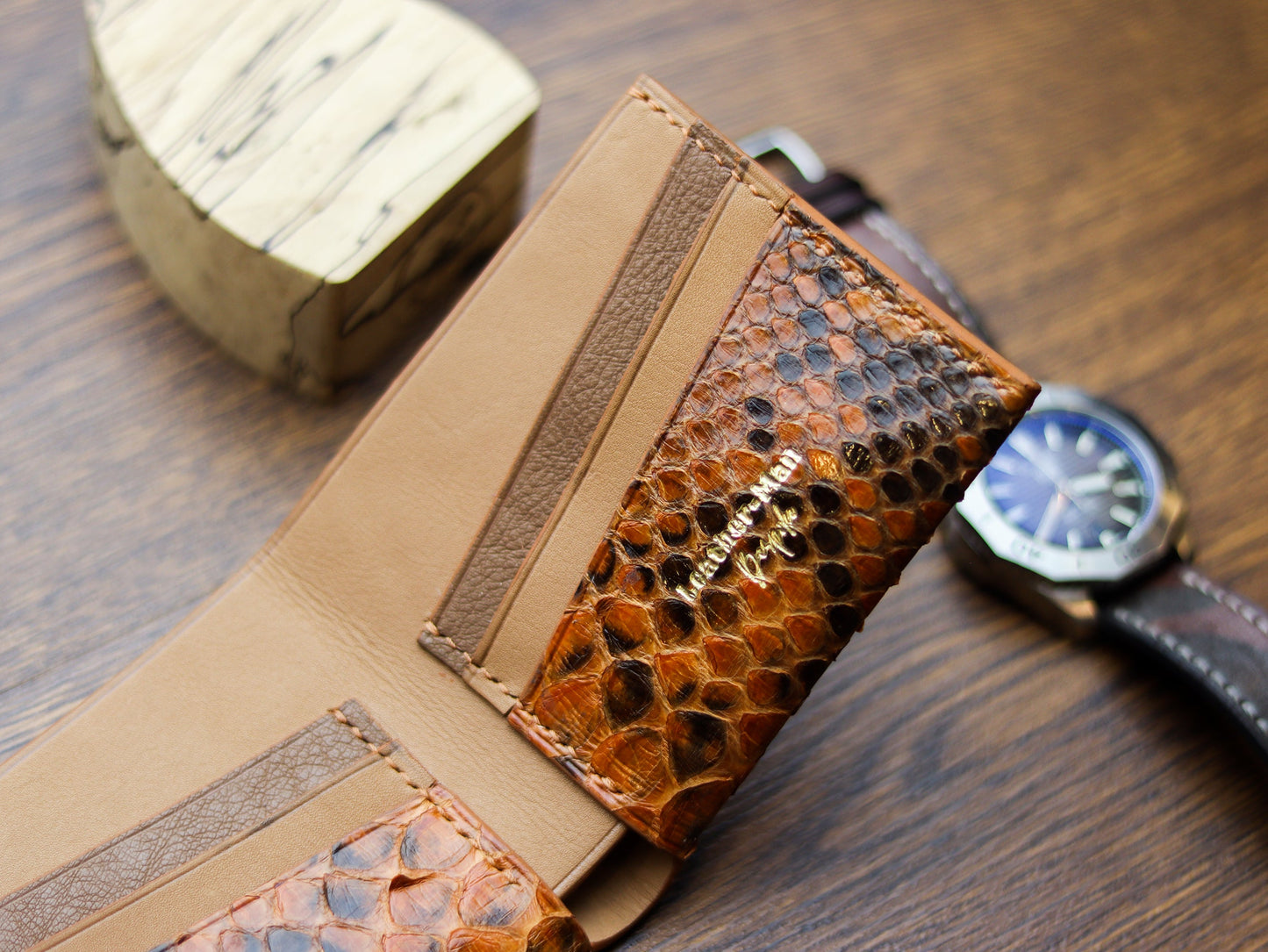 ATTICUS - COPPER BROWN PYTHON SKIN