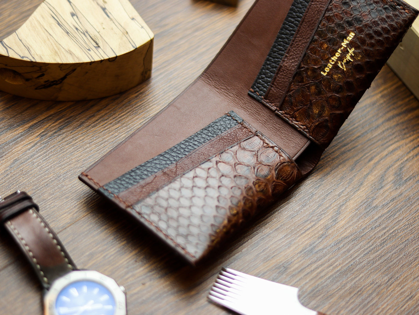 ATTICUS - PECAN BROWN PYTHON SKIN