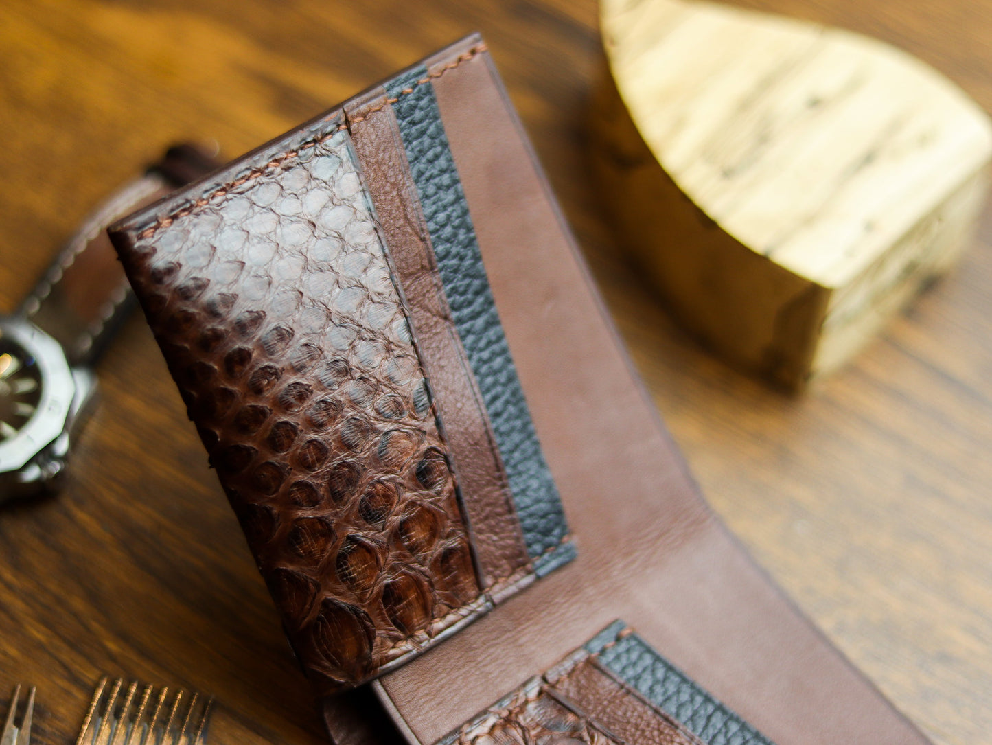 ATTICUS - PECAN BROWN PYTHON SKIN