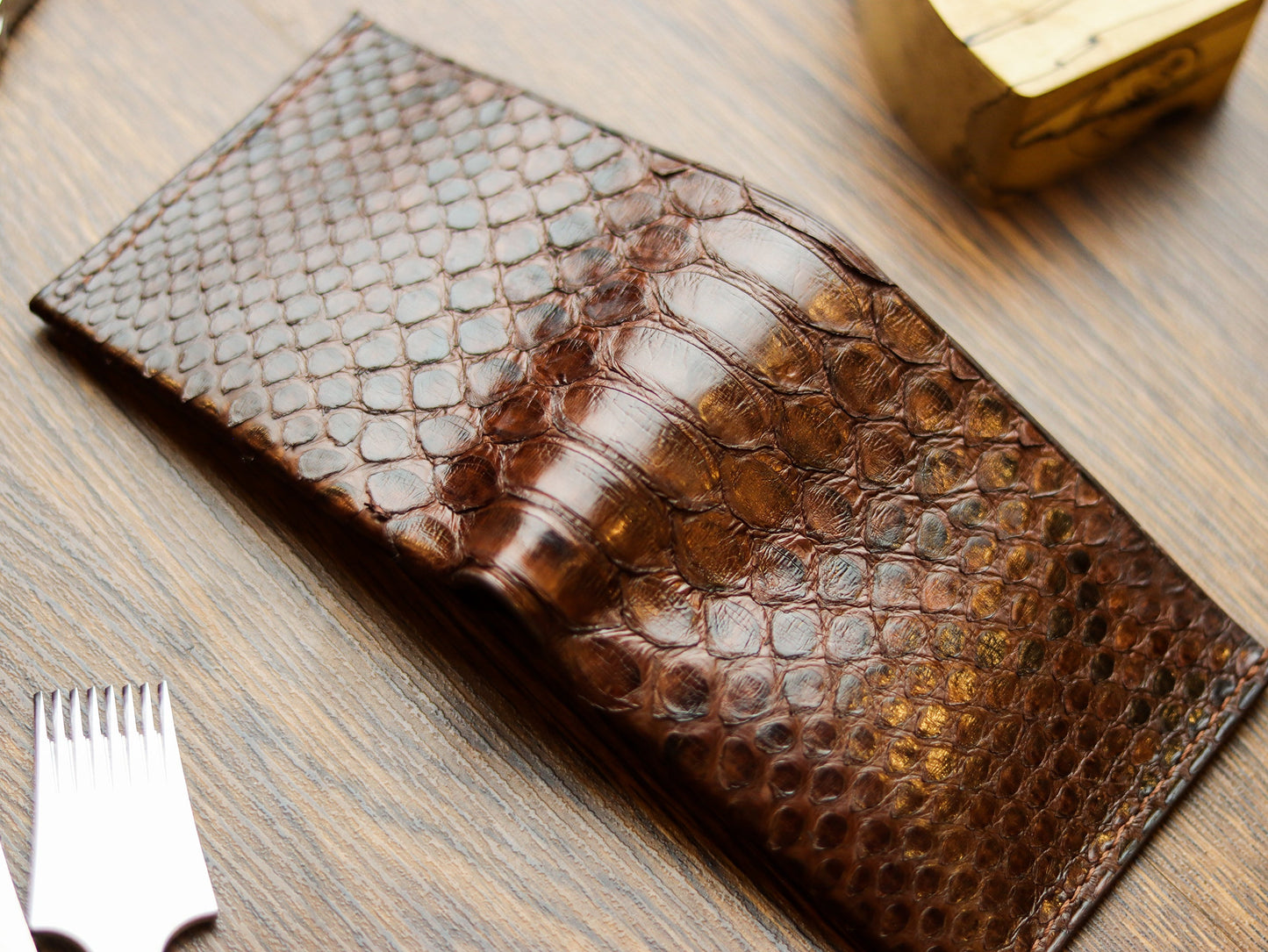 ATTICUS - PECAN BROWN PYTHON SKIN