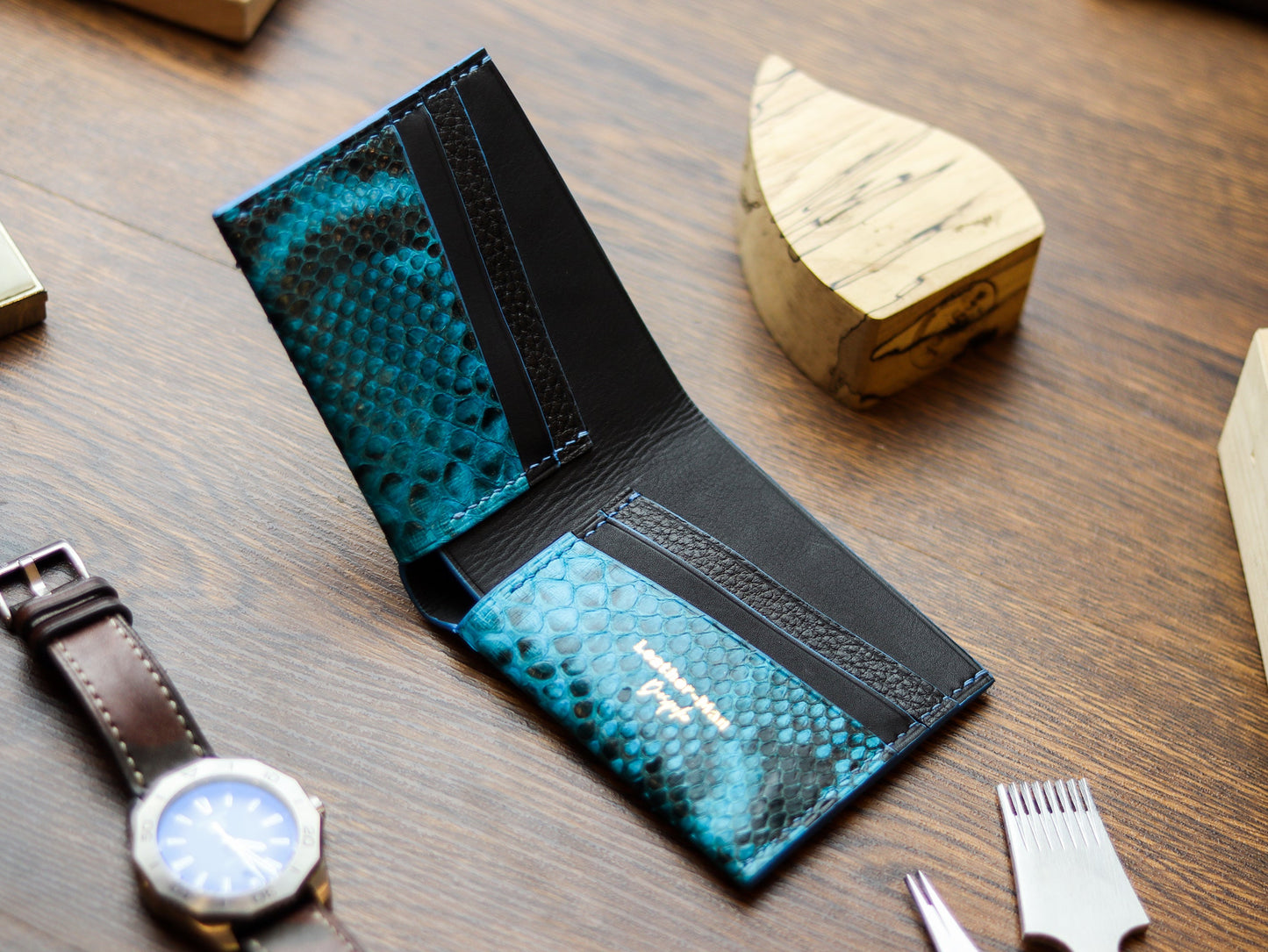 ATTICUS - CERULEAN BLUE PYTHON SKIN