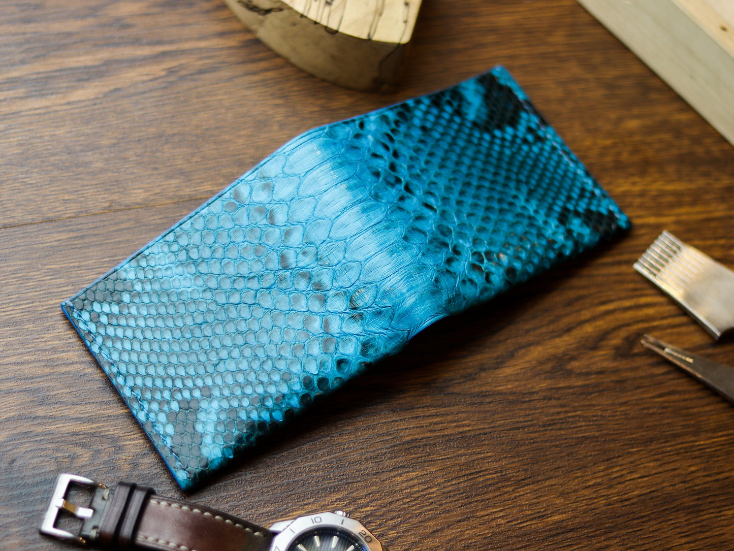 ATTICUS - CERULEAN BLUE PYTHON SKIN