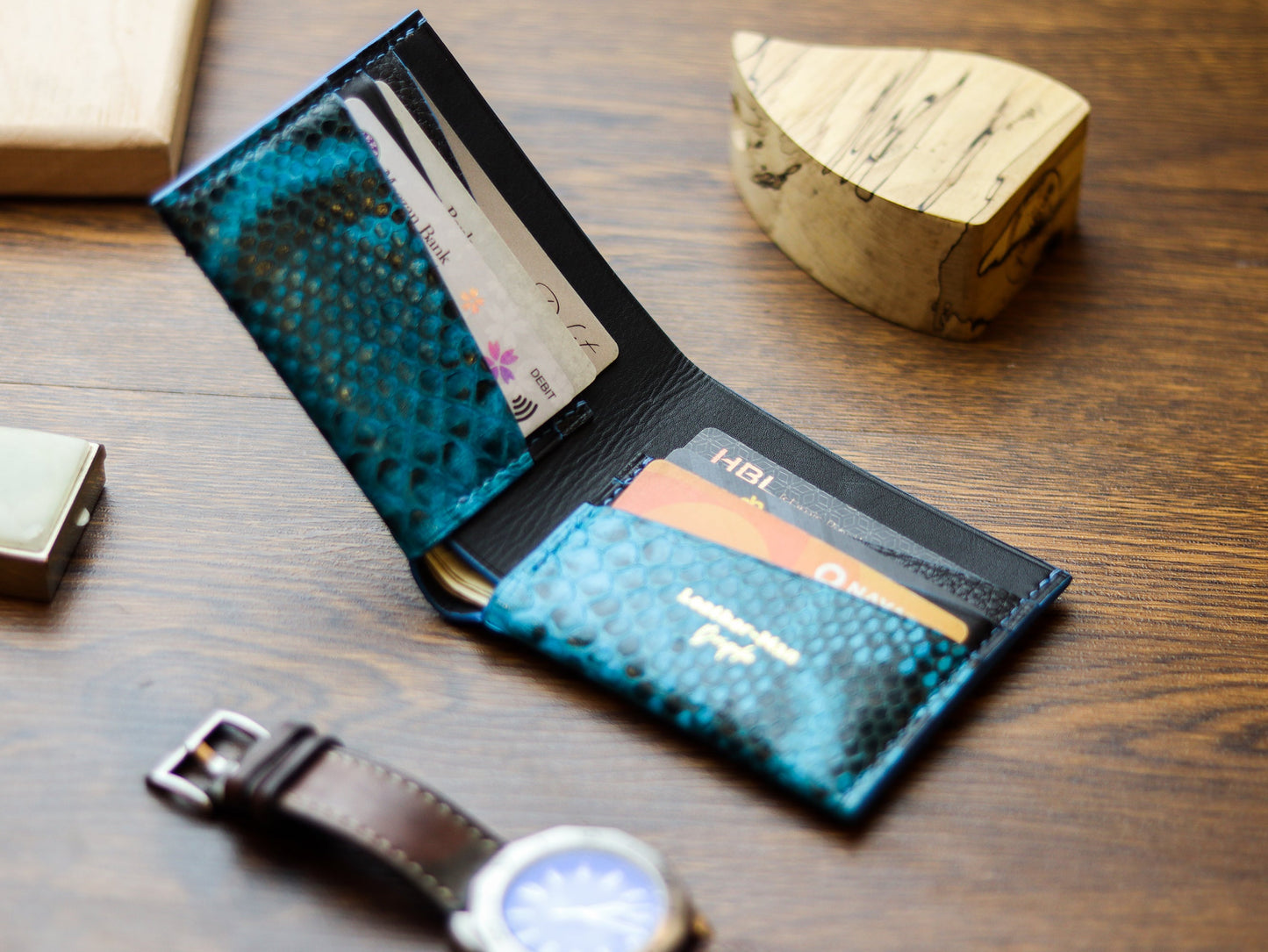 ATTICUS - CERULEAN BLUE PYTHON SKIN