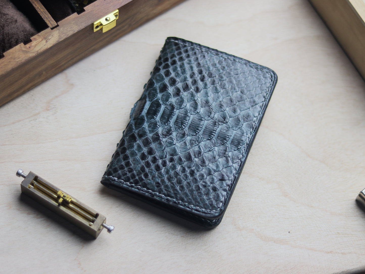 BRIXTON - IRIDIUM GRAY PYTHON SKIN