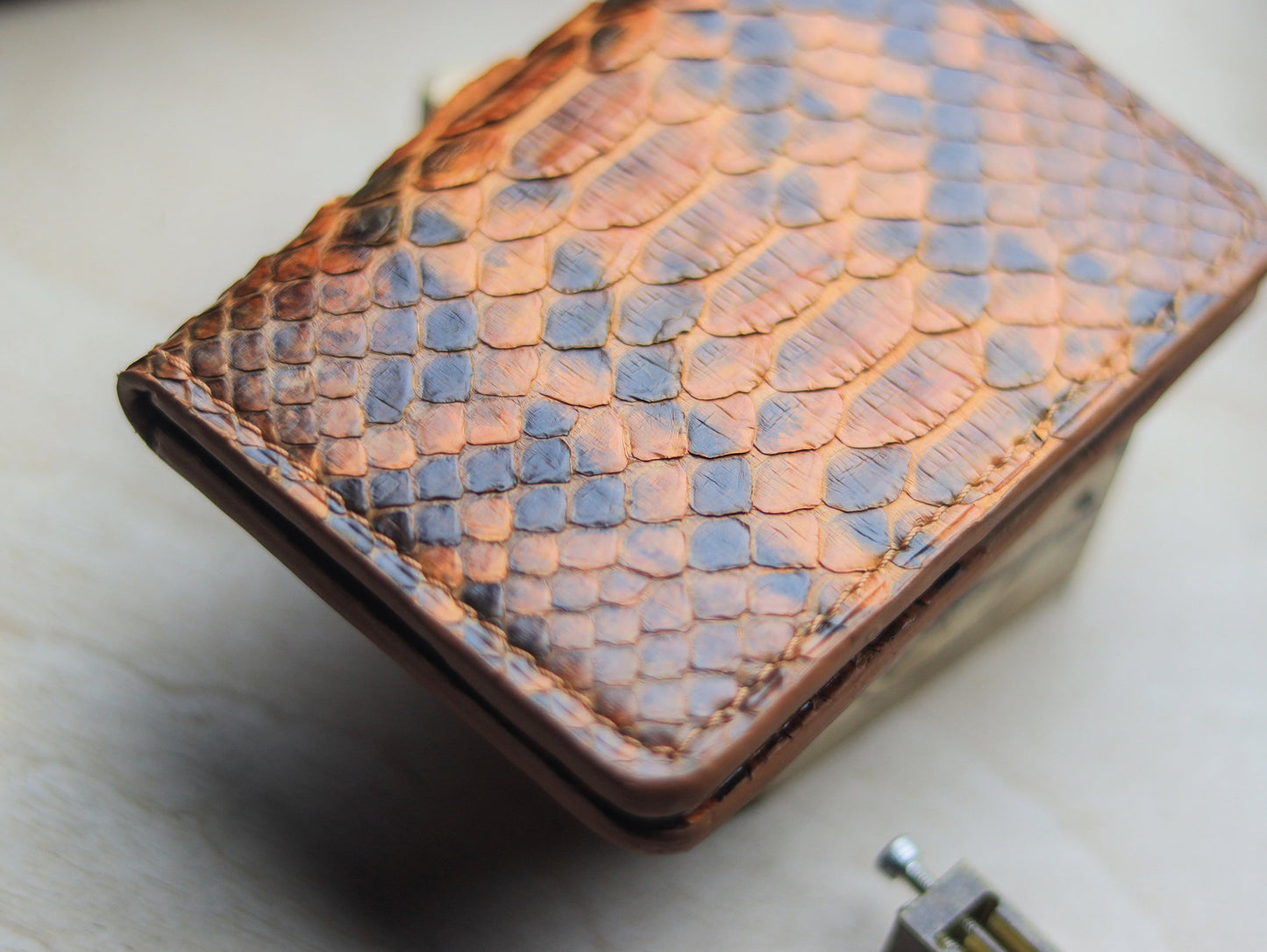 BRIXTON - COPPER BROWN PYTHON SKIN