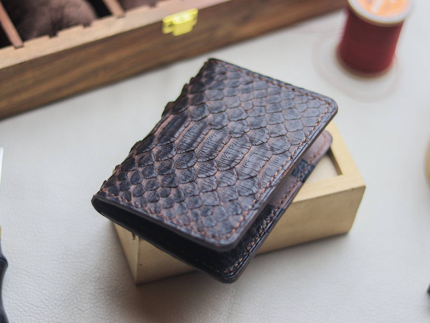 BRIXTON - HICKORY BROWN PYTHON SKIN
