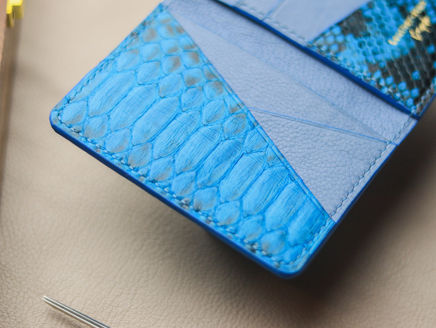 BRIXTON - CERULEAN BLUE PYTHON SKIN