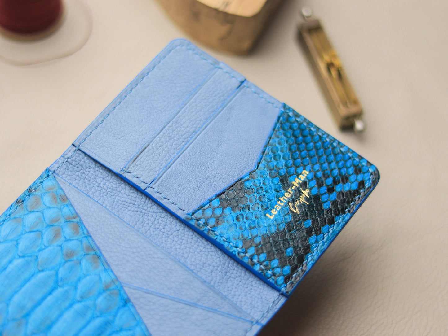 BRIXTON - CERULEAN BLUE PYTHON SKIN