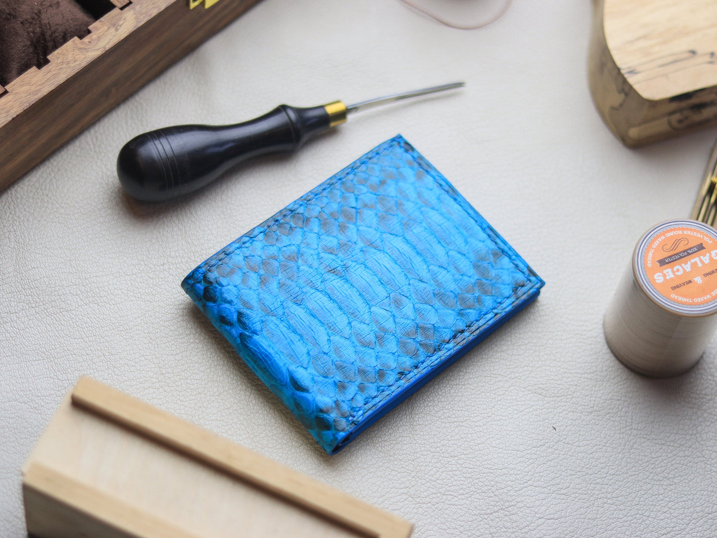 LARSON -  CERULEAN BLUE PYTHON SKIN