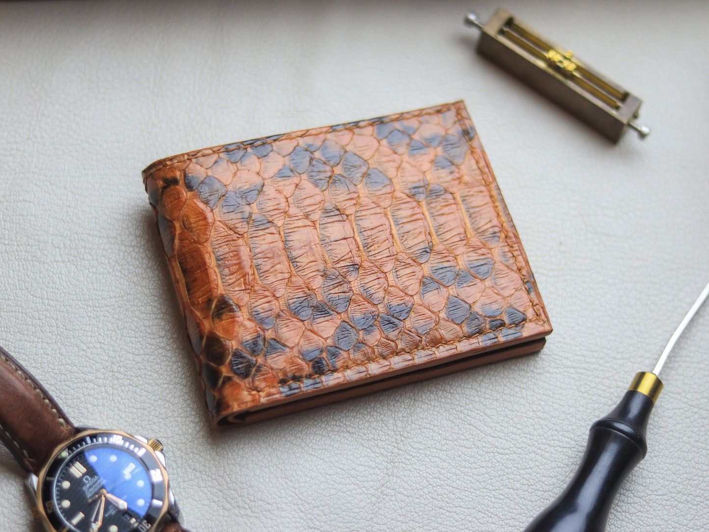 LARSON -  COPPER BROWN PYTHON SKIN